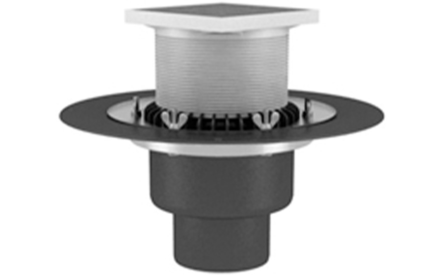 Кровельная воронка Termoclip тип ВФО-ТД2 обогреваемая с обжимным фланцем, 160*450 мм