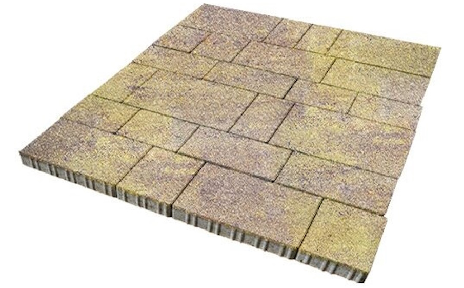 Плитка тротуарная SteinRus Инсбрук Тироль Б.4.Псм.6 Native, ColorMix Тахель, толщина 60 мм