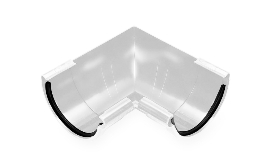 Внутренний угол Galeco 90 градусов для системы PVC D 110/80 мм, RAL 9010