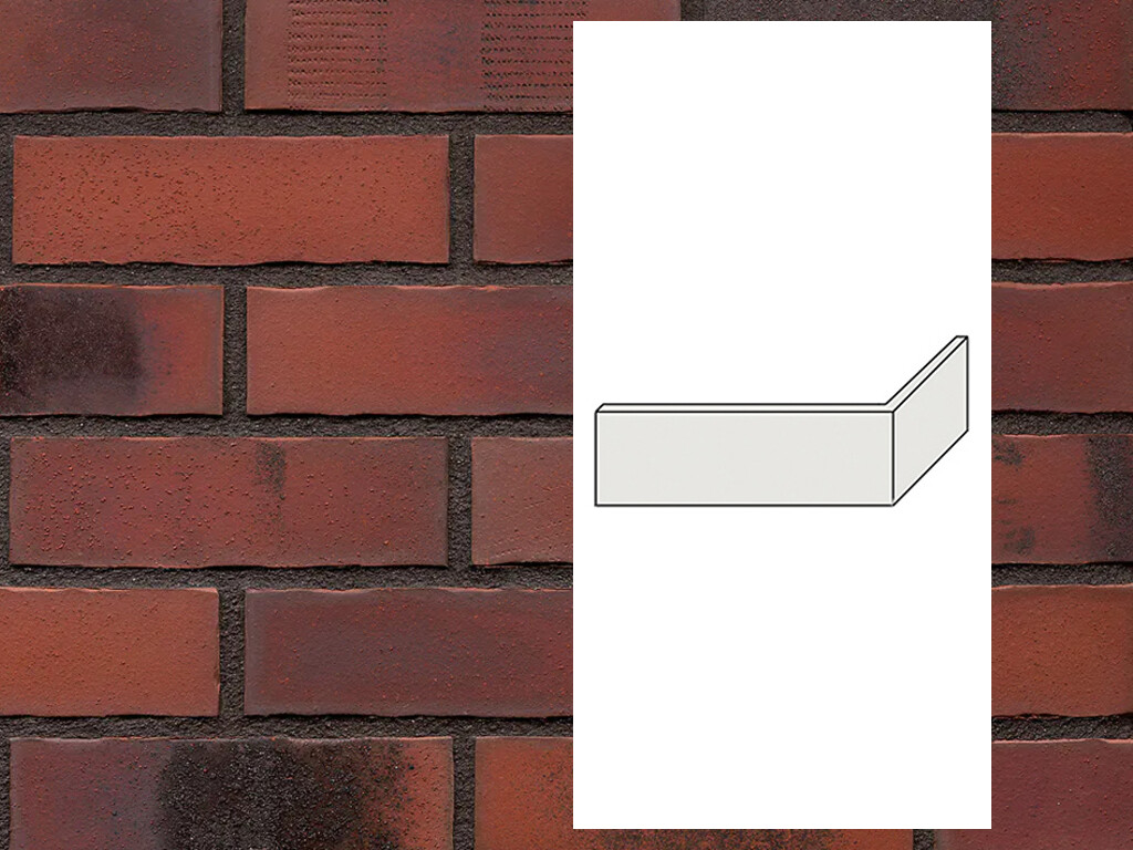 Клинкерная плитка угловая King Klinker Old Castle Old factory HF50, 240*71*115*10 мм