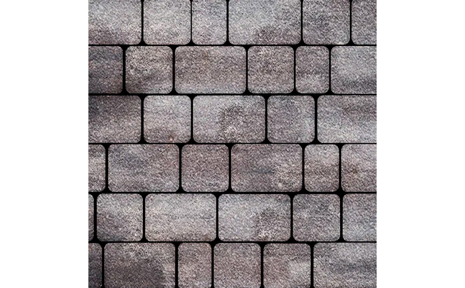 Плитка тротуарная SteinRus Инсбрук Альт Б.1.Фсм.6, Native, ColorMix Умбра, толщина 60 мм