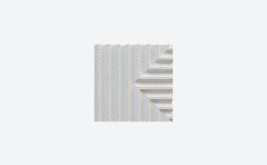 3D-плитка ARCHITECTILES Asperitas облегченная под покраску, № 3 Tres, белый, 120*120*15 мм