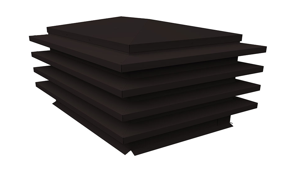 Дымник на трубу Grand Line елка 720*620 мм 0,5 Satin с пленкой RAL 9005 черный