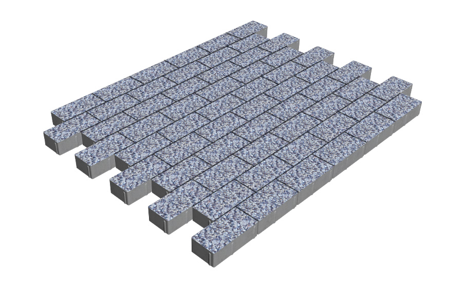 Плитка тротуарная SteinRus Прямоугольник Б.6.П.6, Backwash, Мергель, 200*100*60 мм