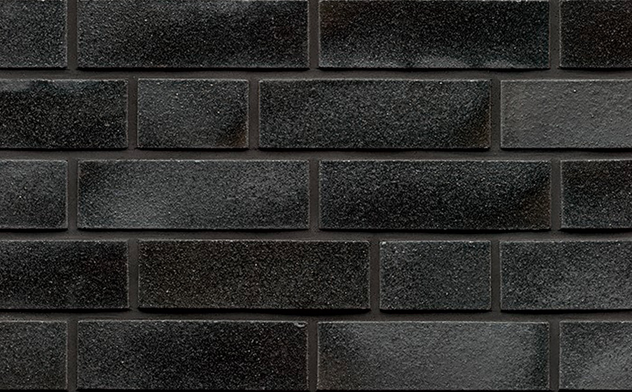 Кирпич клинкерный Muhr 05E Brilliant Schwarz гладкий, Spalter NF, 240*55*71 мм