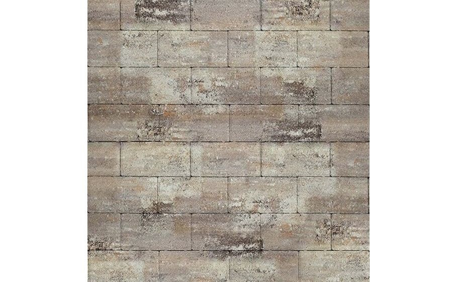 Плитка тротуарная SteinRus Прямоугольник В.6.П.8 Native, ColorMix Берилл, 200*100*80 мм