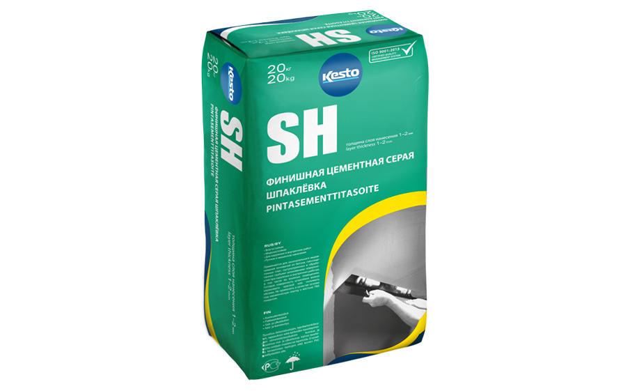 Финишная цементная шпаклевка Kesto SH, 20 кг