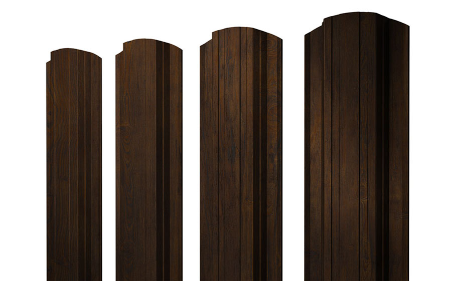 Штакетник Прямоугольный фигурный Print Elite Chestnut Wood