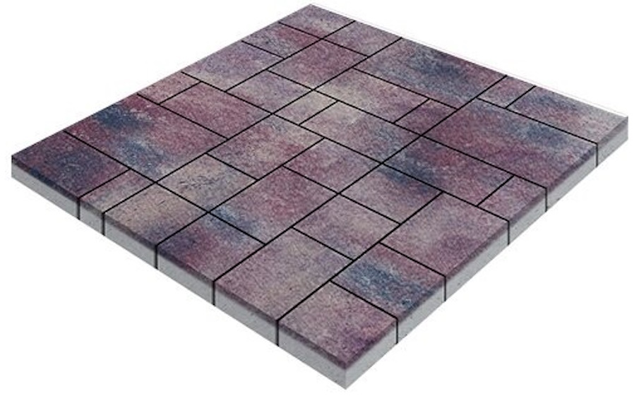 Плитка тротуарная SteinRus Инсбрук Альпен А.7.Псм.4, Native, ColorMix Каратау, толщина 40 мм
