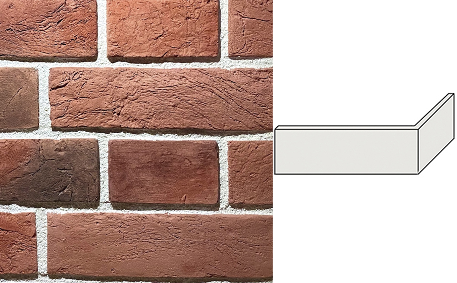 Угловой декоративный кирпич Redstone Кронштадт KR-66/U, 230*105*66 мм