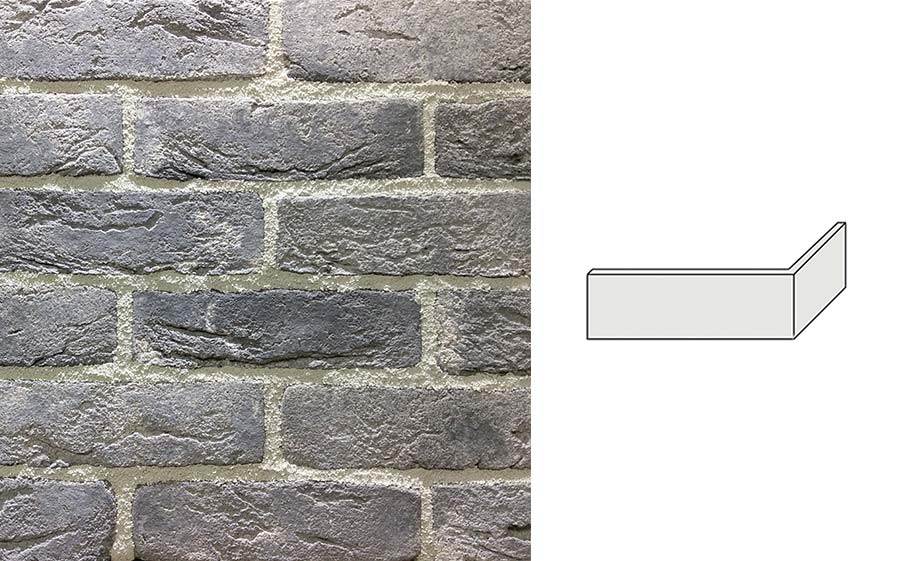 Угловой декоративный кирпич Redstone Dover frost DF-73/U 227*100*71 мм