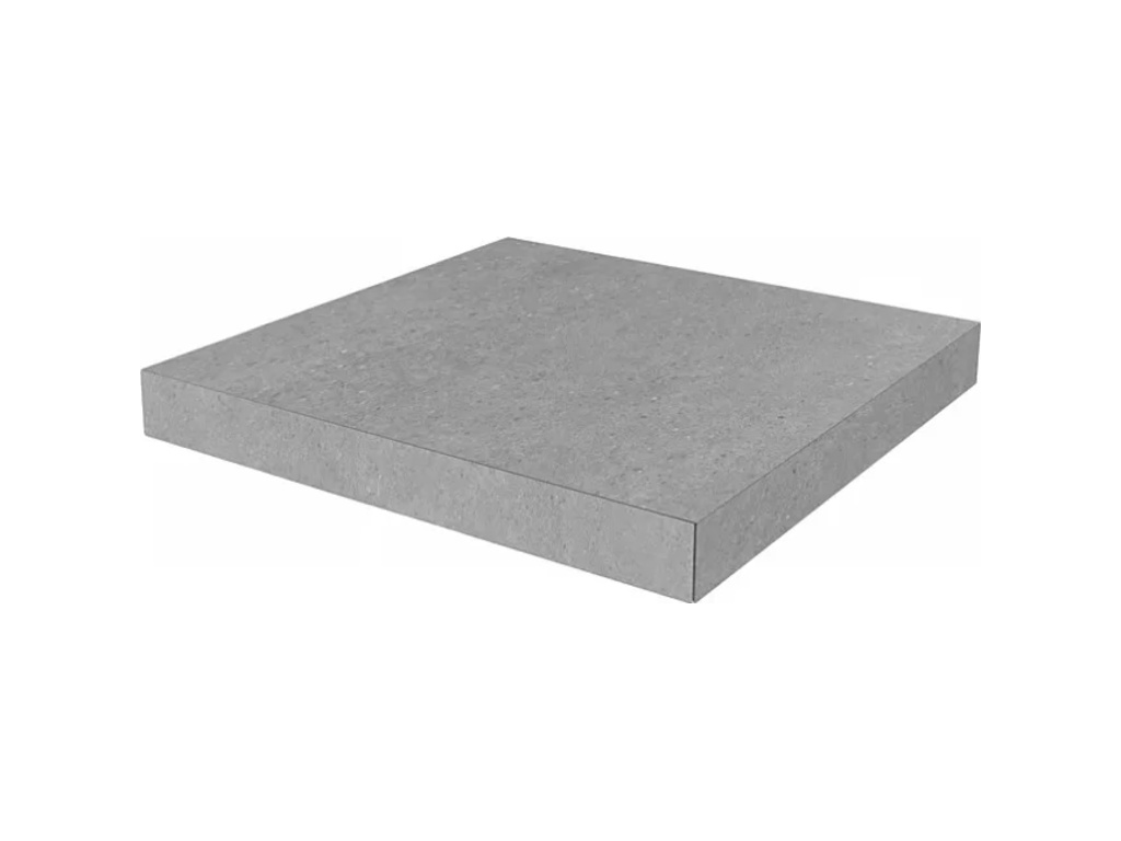 Ступень угловая клееная KERAMA MARAZZI Фондамента серый светлый необрезная, 330*330*9 мм