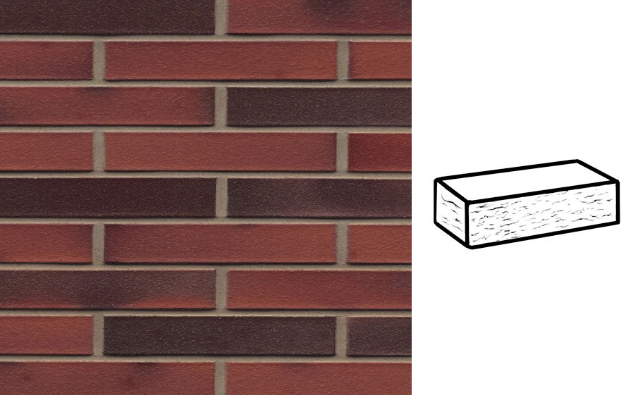 Кирпич клинкерный Muhr 03 EG Rot Edelglanz рустик, 240*90*40 мм