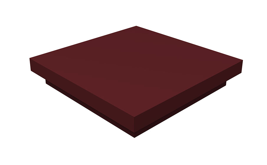 Колпак на столб Grand Line плоский 490*490 мм 0,5 Satin с пленкой RAL 3005