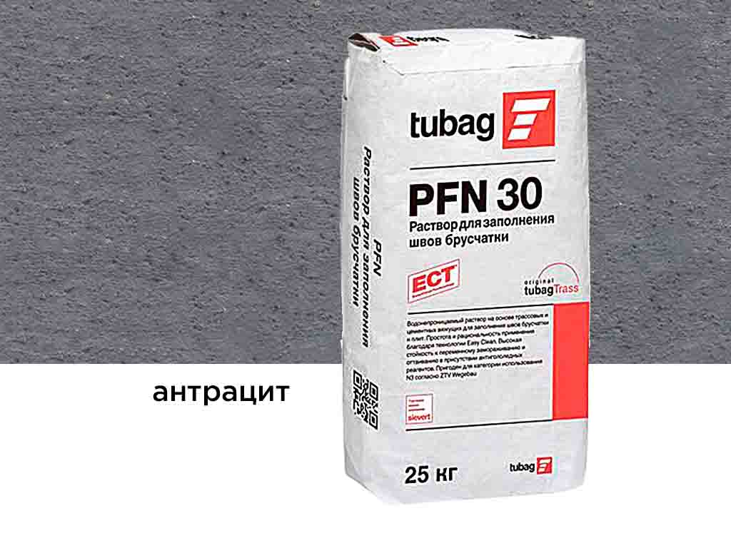 Раствор для заполнения швов брусчатки tubag PFN 30 антрацит, 25 кг