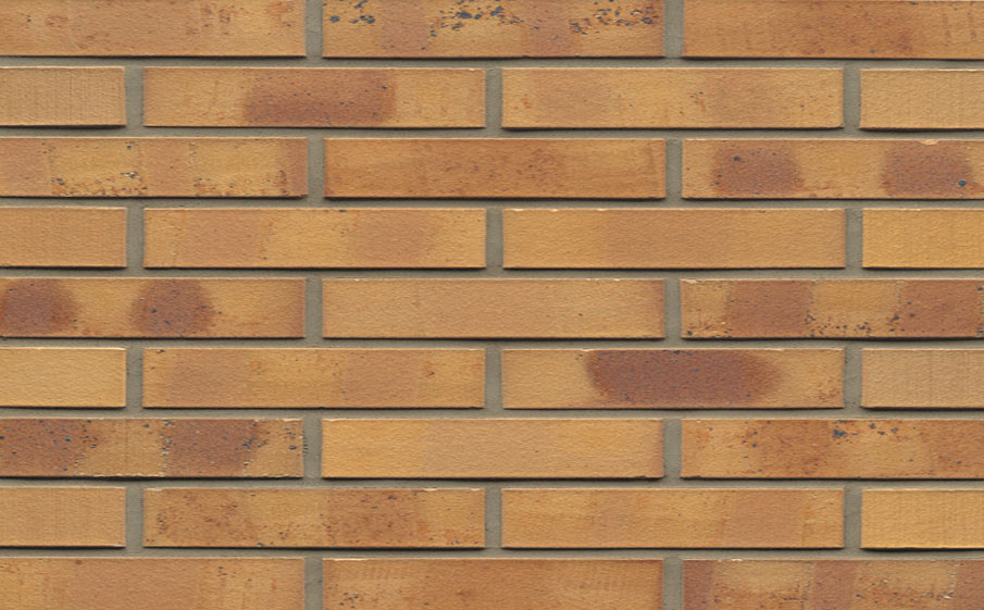 Кирпич клинкерный Westerwaelder Klinker Nr 06K Hellbraun-bunt Kohle, 290*90*52 мм