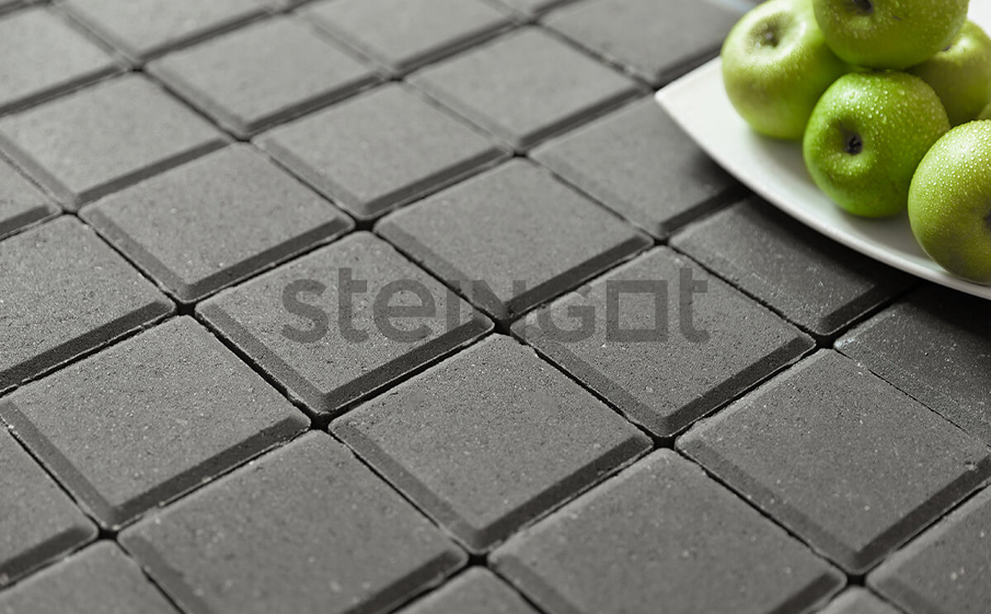 Плитка тротуарная Steingot Моноцвет, Квадрат, серый, 300*300*80 мм