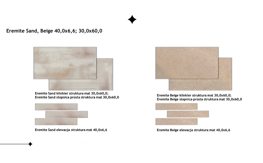Клинкерная ступень с насечками Paradyz Eremite Beige, 600*300*8,5 мм