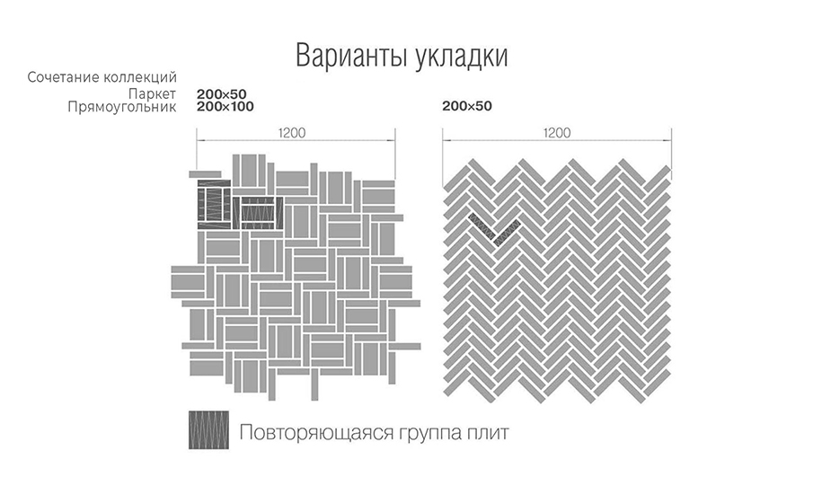 Плитка тротуарная BRAER Паркет Color Mix Мальва, 200*50*60 мм
