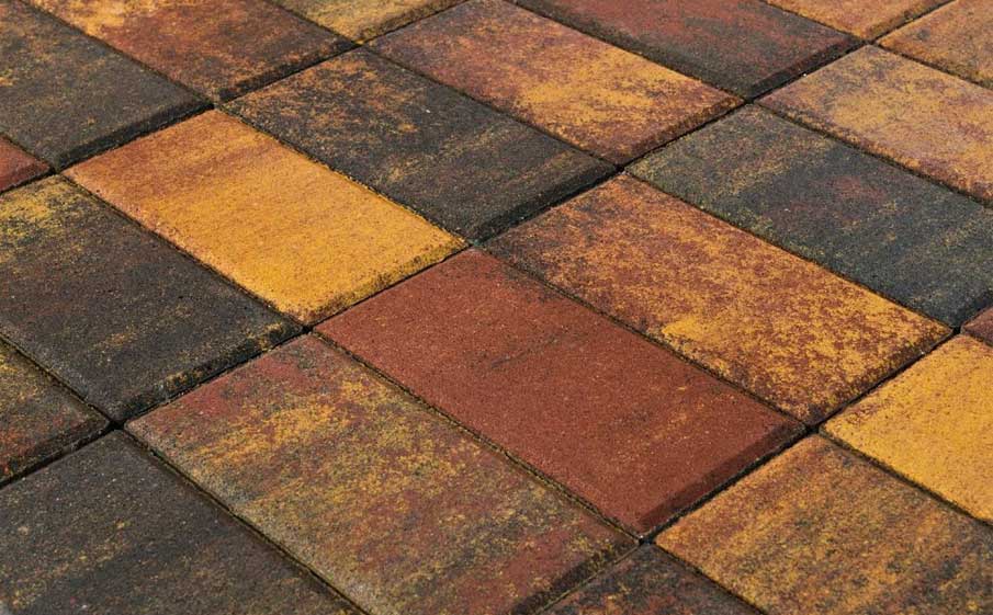 Плитка тротуарная BRAER Прямоугольник Color Mix Мальва, 200*100*60 мм