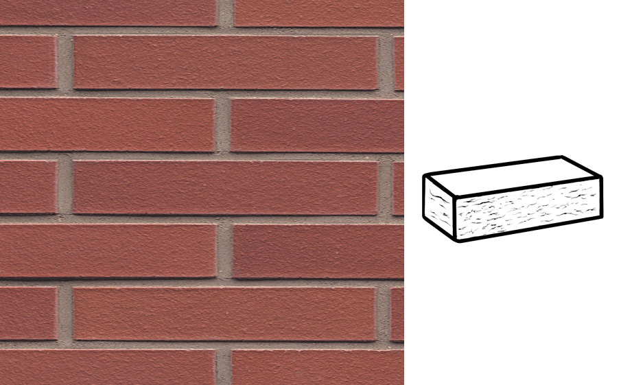 Кирпич клинкерный Muhr 03 Naturrot рустик, 290*90*52 мм