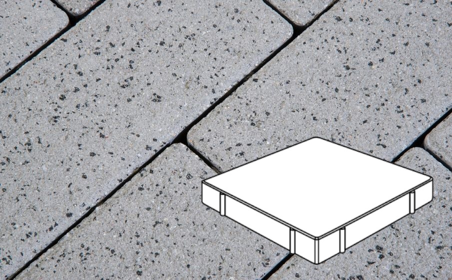 Плитка тротуарная Готика Granite FERRO, Квадрат Б.6.К.8, Белла Уайт 600*600*80 мм
