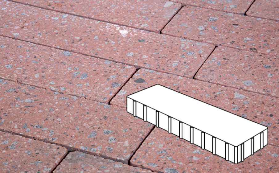 Плитка тротуарная Готика, Granite FINO, Плита Б.3.П.10, Травертин, 500*125*100 мм