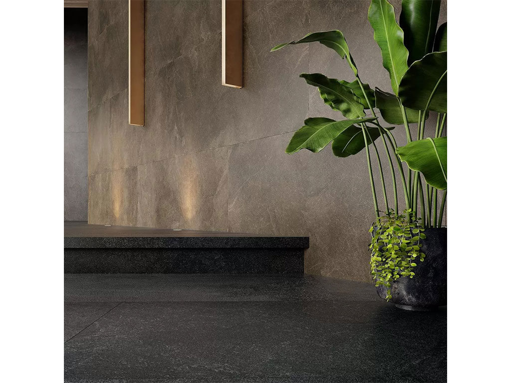 Керамогранит KERAMA MARAZZI Про Стоун черный обрезной, 1195*600*9 мм