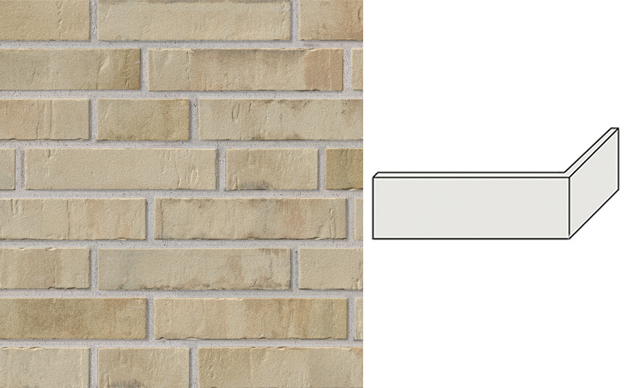 Клинкерная плитка угловая Stroeher Kontur CG, 480 beigebrand, 240*115*71*12 мм