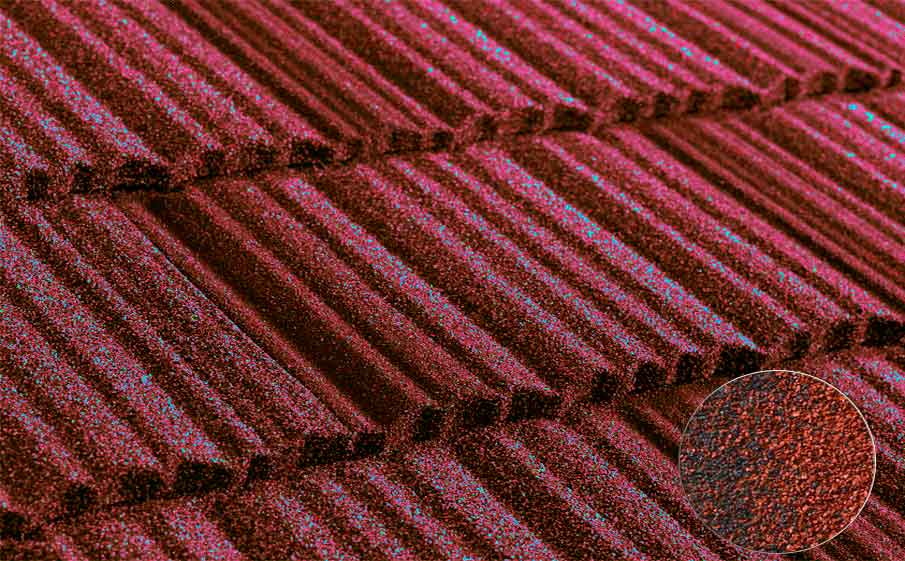 Композитная черепица рядовая Metrotile Shake Red black