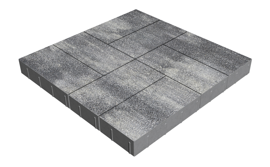 Плитка тротуарная SteinRus Грас Б.4.П.8, Antico, Актау, 400*200*80 мм
