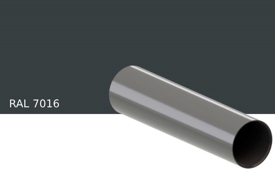 Труба водосточная KROP PVC для системы D 75/63 мм, RAL 7016, 3 м