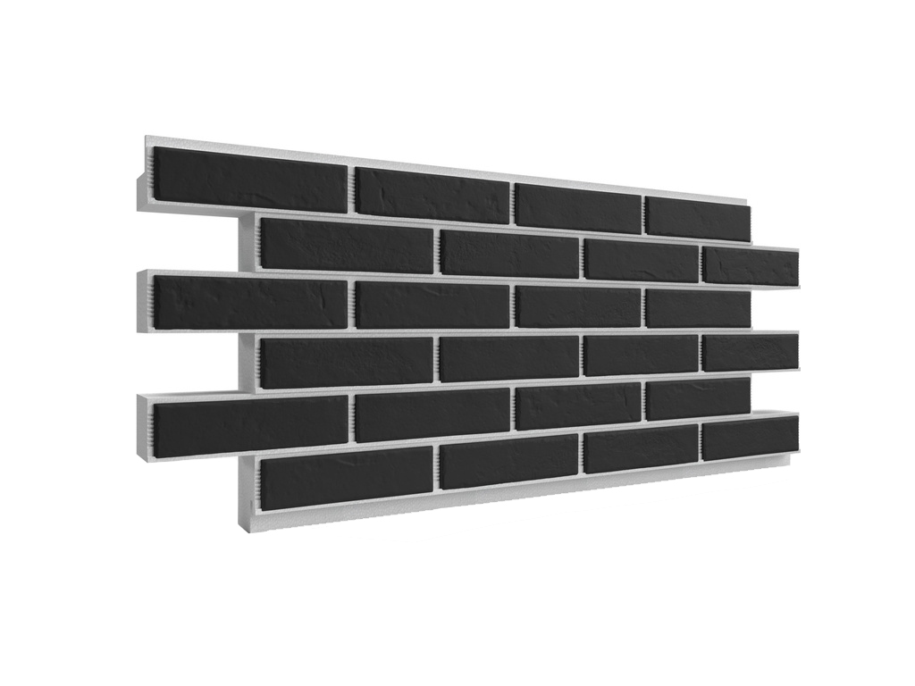 Термопанель ППС с клинкерной плиткой толщиной 12 мм BestPoint Classic Graphite 1145*470*100 мм