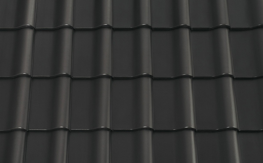 Керамическая черепица рядовая Koramic Alegra 8 Deep Black Engobe