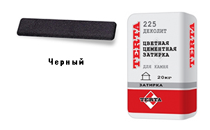 Затирка для швов TERTA Деколит-225 черная, 25 кг