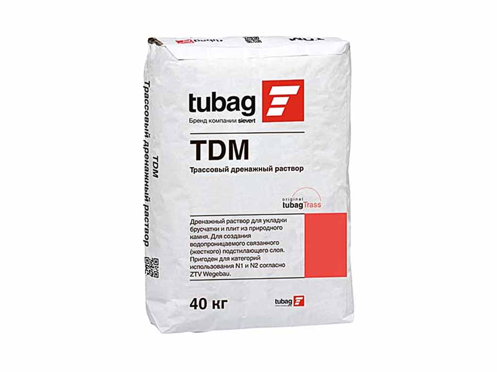 Трассовый дренажный раствор tubag TDM 40 кг