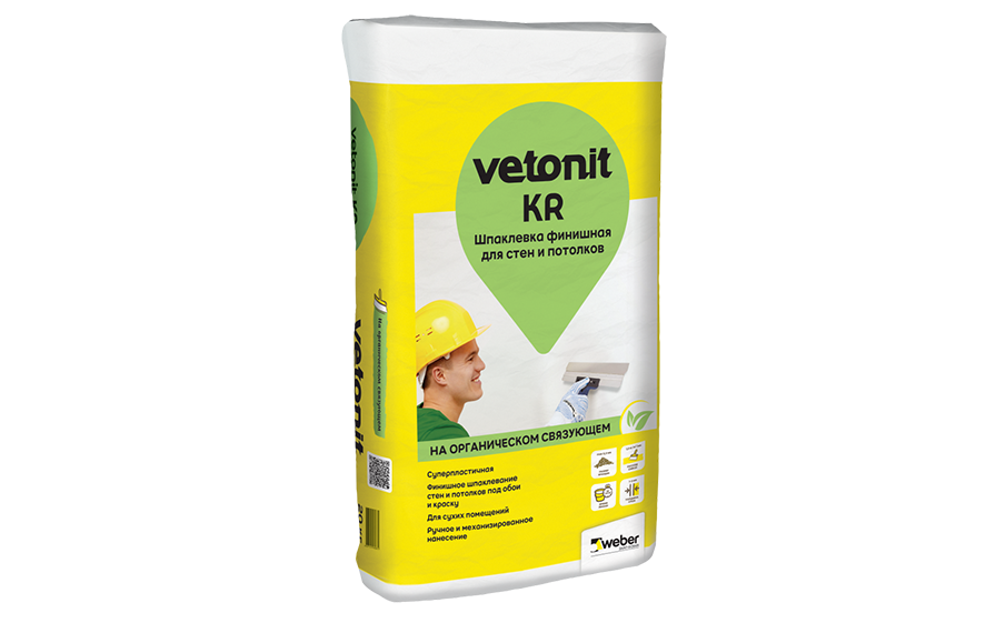 Финишная шпаклевка vetonit KR, белый, 5 кг