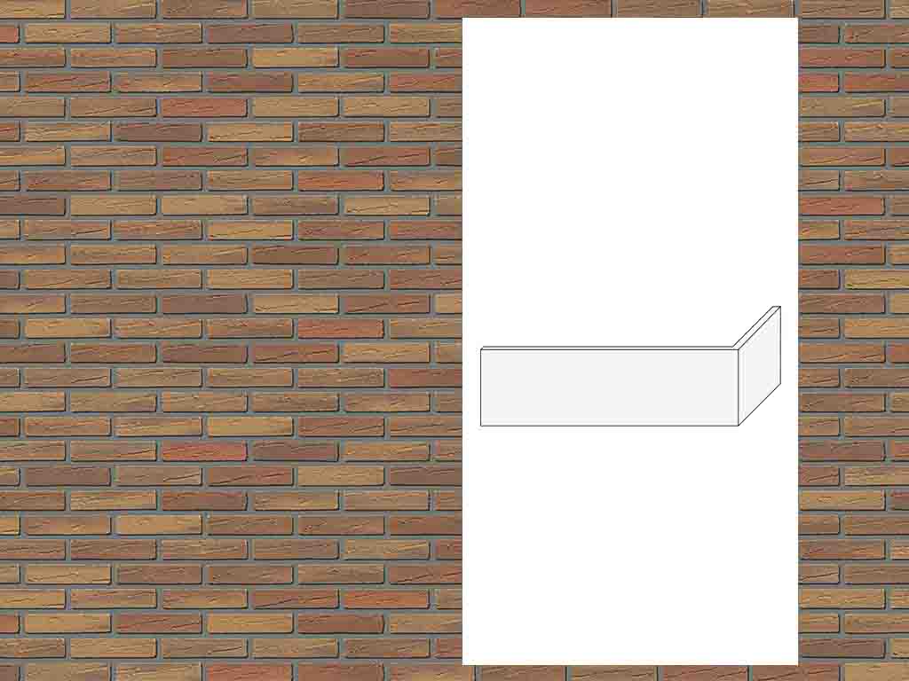 Гибкий кирпич StoCleyer Brick, угловой элемент 4/4 corner, 71590 коричневый, NF