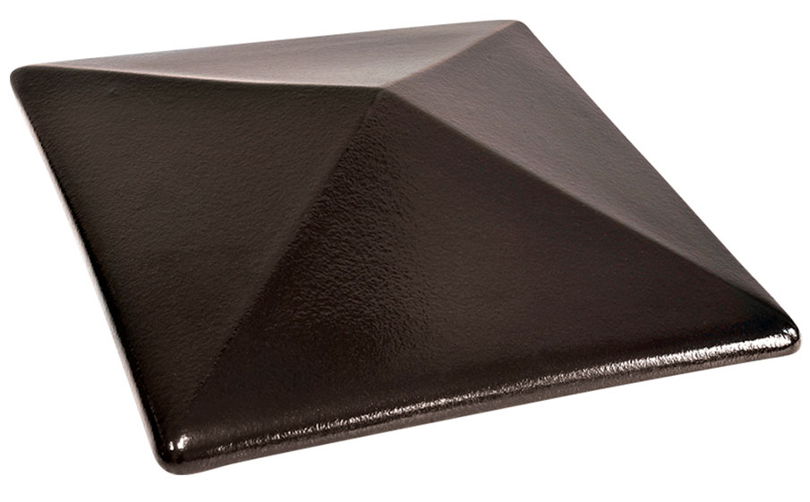 Клинкерный заборный оголовок King Klinker 17 Onyx black, 445*585*106 мм
