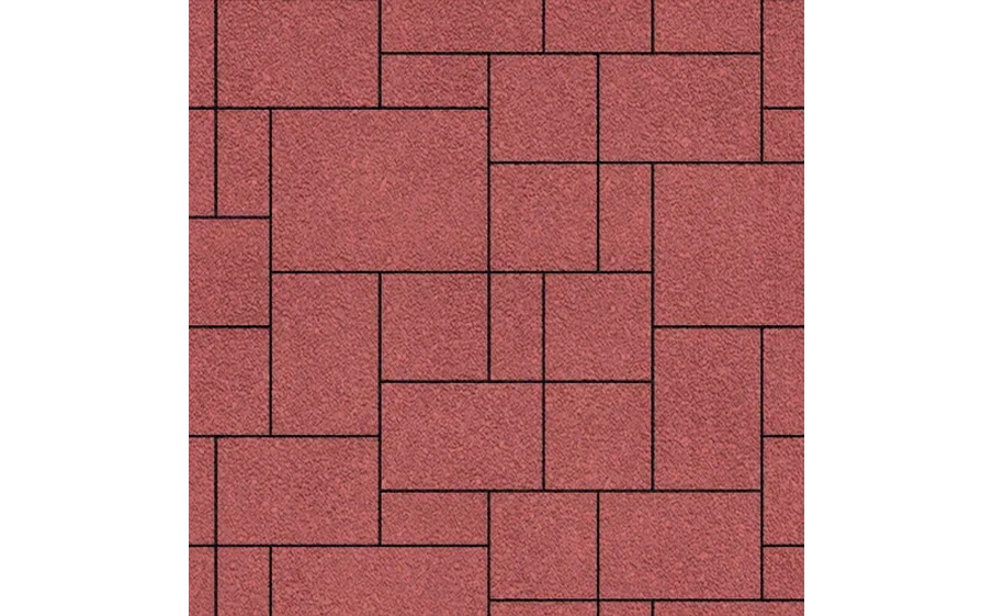 Плитка тротуарная SteinRus Инсбрук Альпен Б.7.Псм.6 Native, красный, толщина 60 мм