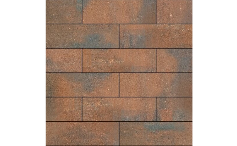 Плитка тротуарная SteinRus Гранада Б.7.П.8 гладкая, ColorMix Штайнрус, 600*200*80 мм