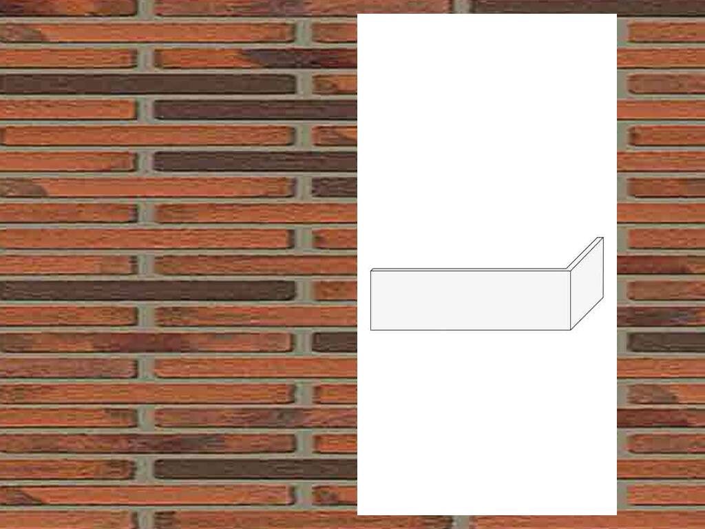 Гибкий кирпич StoCleyer B, угловой элемент 4/4 corner, 11800 красный, 580/100*40*4-8 мм 