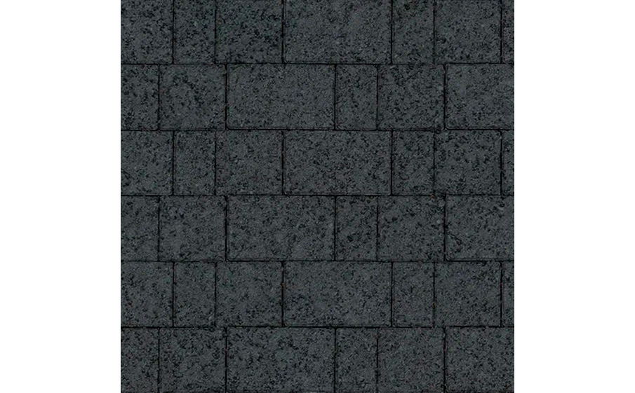 Плитка тротуарная SteinRus New City Street В.8.Псм.8, Glance, черный, толщина 80 мм