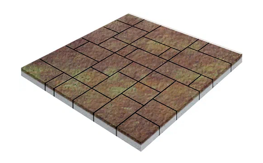 Плитка тротуарная SteinRus Инсбрук Альпен Б.7.Псм.6, Old-age, ColorMix Порто, толщина 60 мм
