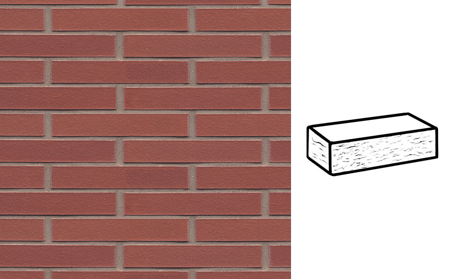 Кирпич клинкерный Muhr 03 Naturrot рустик, 240*90*40 мм