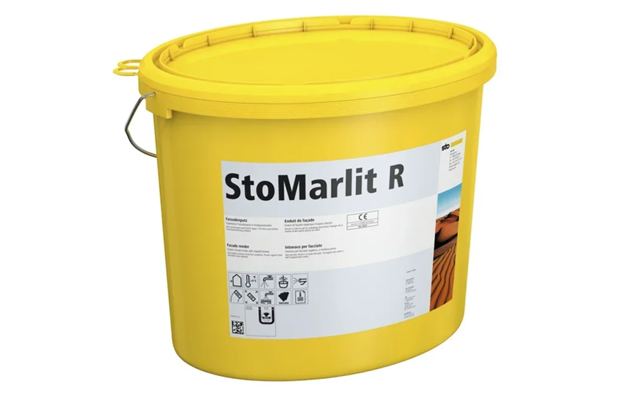 Декоративная фасадная штукатурка StoMarlit R 2,0 weiss короед, белая, 25 кг