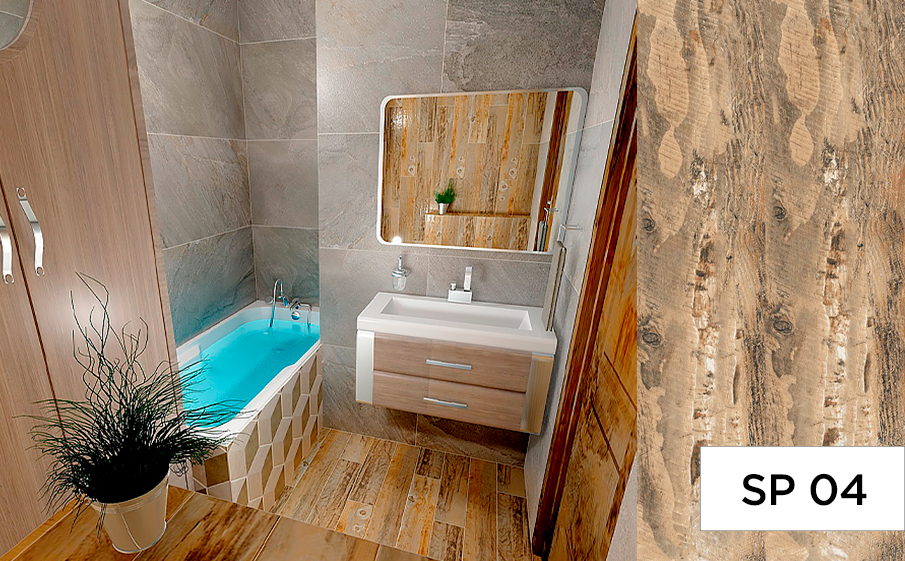 Керамогранит Estima коллекция Spanish Wood SP04
