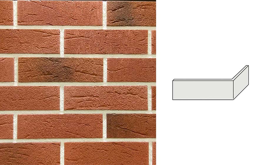 Угловой декоративный кирпич Redstone Leeds breck LS-63/U 227*100*68 мм