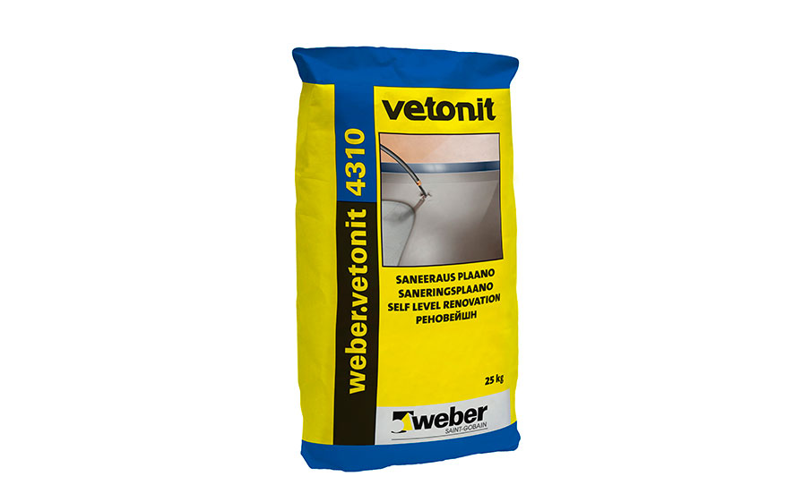 Наливной пол weber.vetonit 4310, серый, 25кг