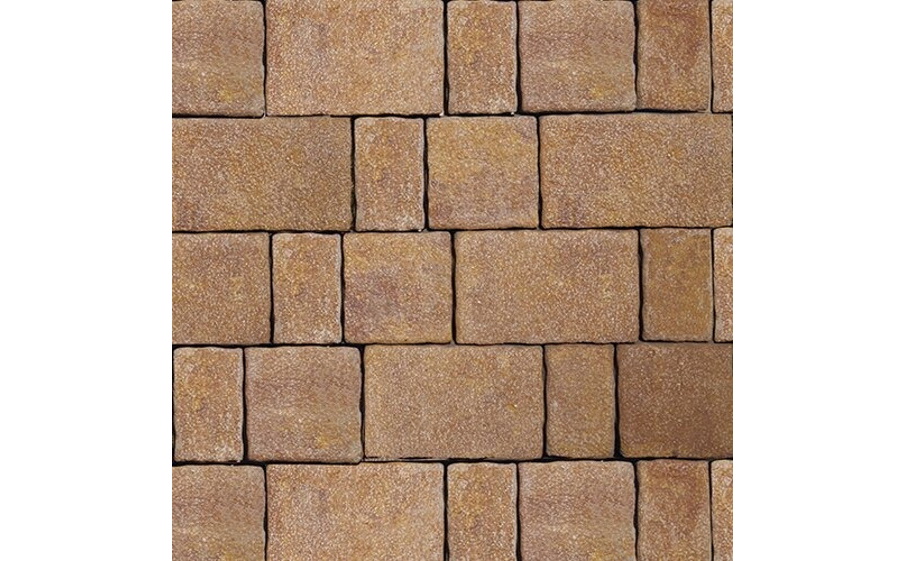 Плитка тротуарная SteinRus Старый город Б.2.Фсм.6, Old-age, ColorMix Тахель, толщина 60 мм